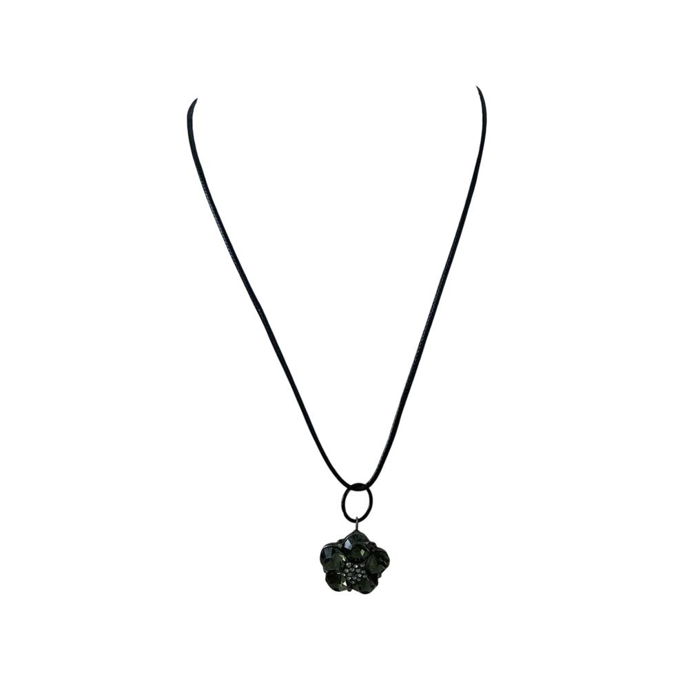 crystal flower pendant necklace
